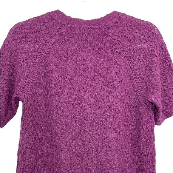 J. Jill Dimensional Elbow Sleeve Sweater Mulberry NWT - Picture 6 of 10